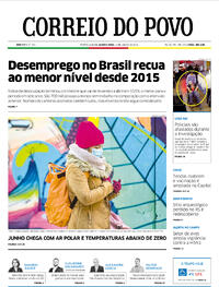 Capa do jornal Correio do Povo 01/06/2022