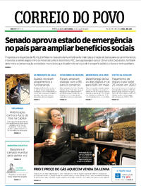 Capa do jornal Correio do Povo 01/07/2022