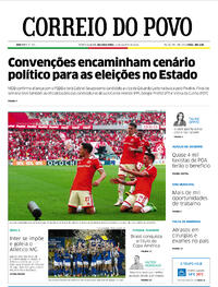 Capa do jornal Correio do Povo 01/08/2022
