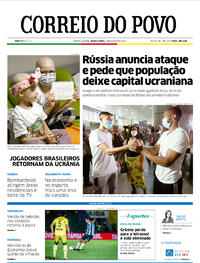 Capa do jornal Correio do Povo 02/03/2022