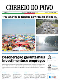 Capa do jornal Correio do Povo 03/01/2022