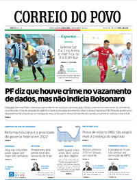 Capa do jornal Correio do Povo 03/02/2022