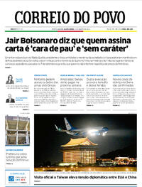 Capa do jornal Correio do Povo 03/08/2022