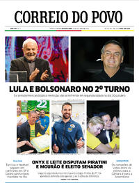 Capa do jornal Correio do Povo 03/10/2022