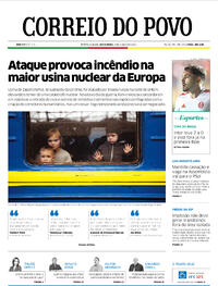 Capa do jornal Correio do Povo 04/03/2022