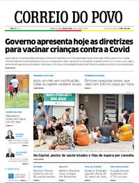 Capa do jornal Correio do Povo 05/01/2022