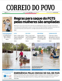 Capa do jornal Correio do Povo 05/05/2022
