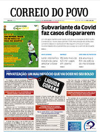Capa do jornal Correio do Povo 05/12/2022