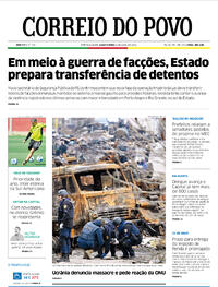 Capa do jornal Correio do Povo 06/04/2022