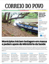 Capa do jornal Correio do Povo 07/01/2022