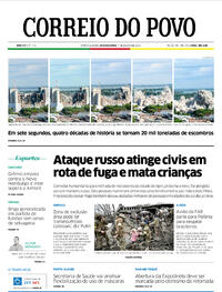 Capa do jornal Correio do Povo 07/03/2022