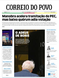 Capa do jornal Correio do Povo 08/07/2022