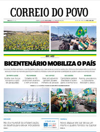 Capa do jornal Correio do Povo 08/09/2022