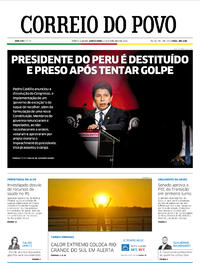 Capa do jornal Correio do Povo 08/12/2022