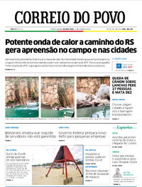 Capa do jornal Correio do Povo 10/01/2022