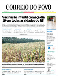 Capa do jornal Correio do Povo 11/01/2022