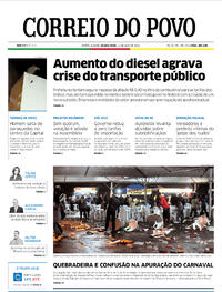 Capa do jornal Correio do Povo 11/05/2022