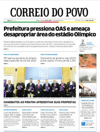 Capa do jornal Correio do Povo 11/08/2022