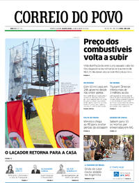 Capa do jornal Correio do Povo 12/01/2022