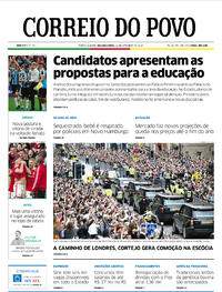 Capa do jornal Correio do Povo 12/09/2022