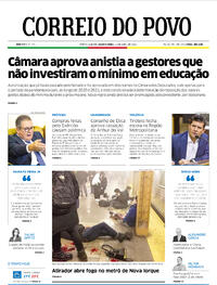 Capa do jornal Correio do Povo 13/04/2022