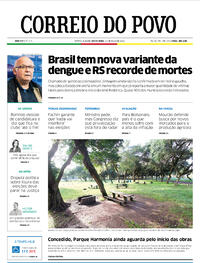 Capa do jornal Correio do Povo 13/05/2022