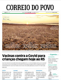 Capa do jornal Correio do Povo 14/01/2022
