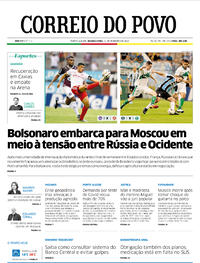 Capa do jornal Correio do Povo 14/02/2022