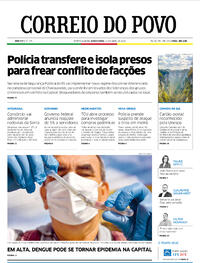 Capa do jornal Correio do Povo 14/04/2022