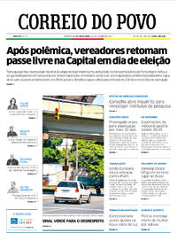Capa do jornal Correio do Povo 14/10/2022