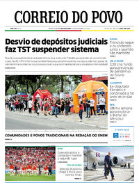 Capa do jornal Correio do Povo 14/11/2022