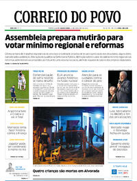 Capa do jornal Correio do Povo 14/12/2022