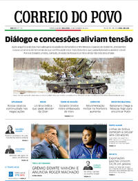 Capa do jornal Correio do Povo 15/02/2022