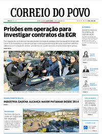 Capa do jornal Correio do Povo 15/06/2022
