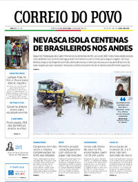 Capa do jornal Correio do Povo 15/07/2022