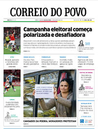 Capa do jornal Correio do Povo 15/08/2022