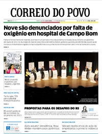Capa do jornal Correio do Povo 15/09/2022
