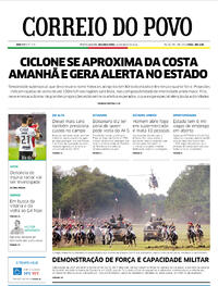 Capa do jornal Correio do Povo 16/05/2022