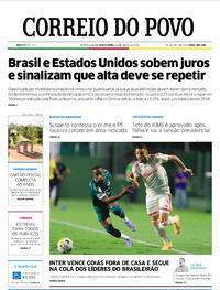 Capa do jornal Correio do Povo 16/06/2022