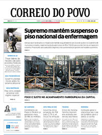 Capa do jornal Correio do Povo 16/09/2022