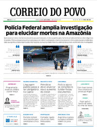 Capa do jornal Correio do Povo 17/06/2022