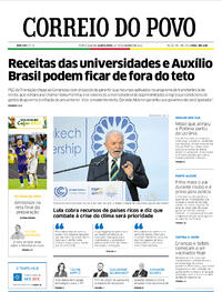Capa do jornal Correio do Povo 17/11/2022