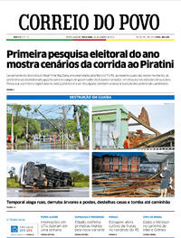 Capa do jornal Correio do Povo 18/01/2022