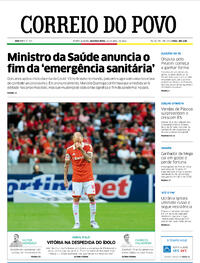 Capa do jornal Correio do Povo 18/04/2022