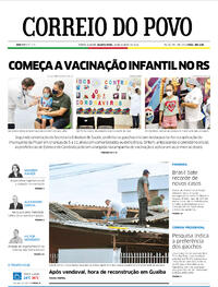 Capa do jornal Correio do Povo 19/01/2022