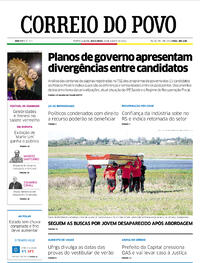 Capa do jornal Correio do Povo 19/08/2022
