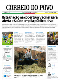 Capa do jornal Correio do Povo 20/05/2022