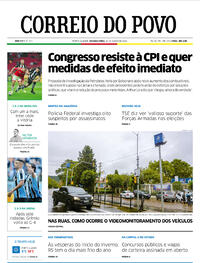 Capa do jornal Correio do Povo 20/06/2022