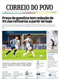 Capa do jornal Correio do Povo 20/07/2022