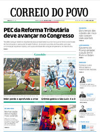 Capa do jornal Correio do Povo 21/02/2022
